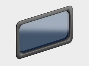 Окно акриловое 627 х 327, черное, промышленное (арт. DH85603)